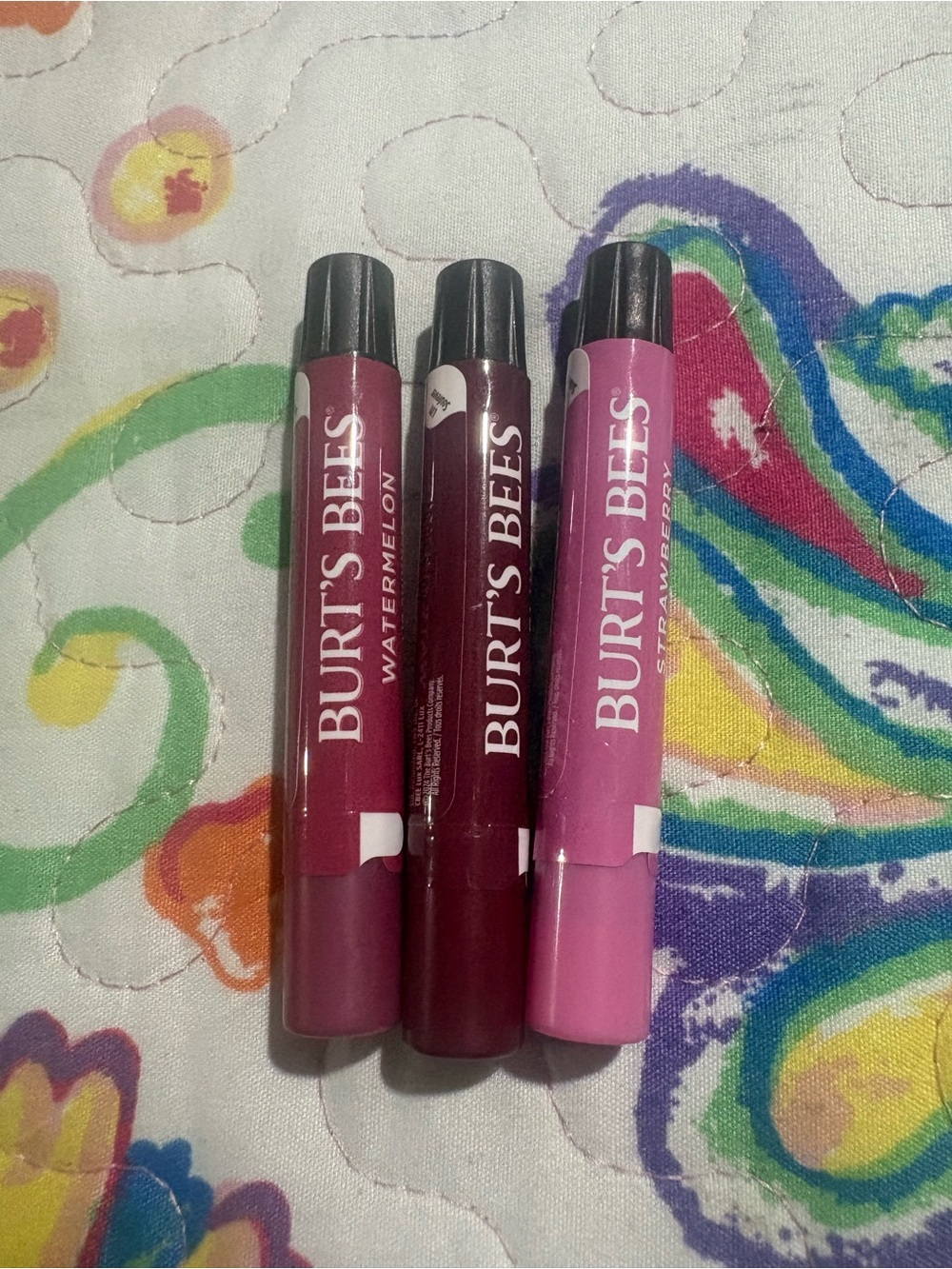 Burt's Bees Tinted Lip Balm Trio — Pink & Berry Shades